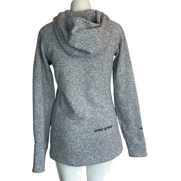 Under Armour Storm Winter Hooded Sweater Full Zip Jacket- Grey- Small - Picture 3 of 12